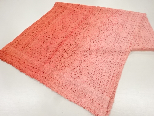 JAPANESE KIMONO / RIBBON-WOVEN TACHIUMI PATTERN SHAWL
